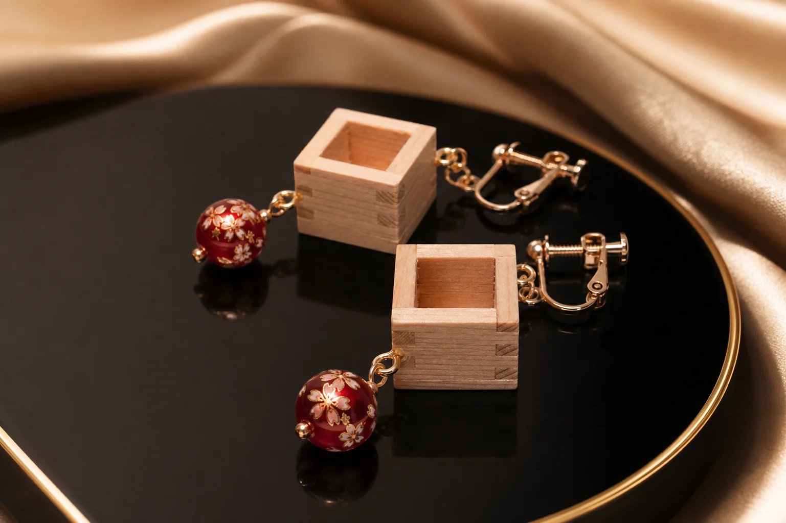 Red Blossom Earrings