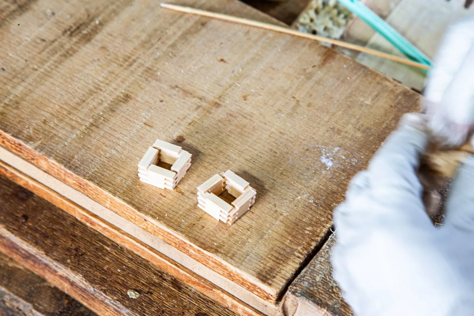 The world's smallest hinoki masu, with walls 1.6mm thin